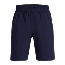 (9-10 Years, Academy Blue) Under Armour Boys Tech Woven Wordmark Shorts