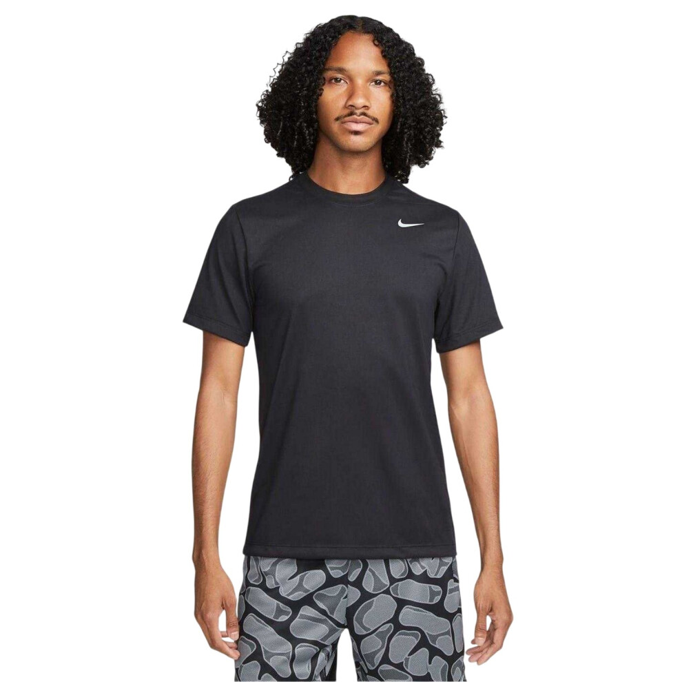 Nike (M, Black/Silver) Mens Legend Swoosh Dri-Fit T-Shirt