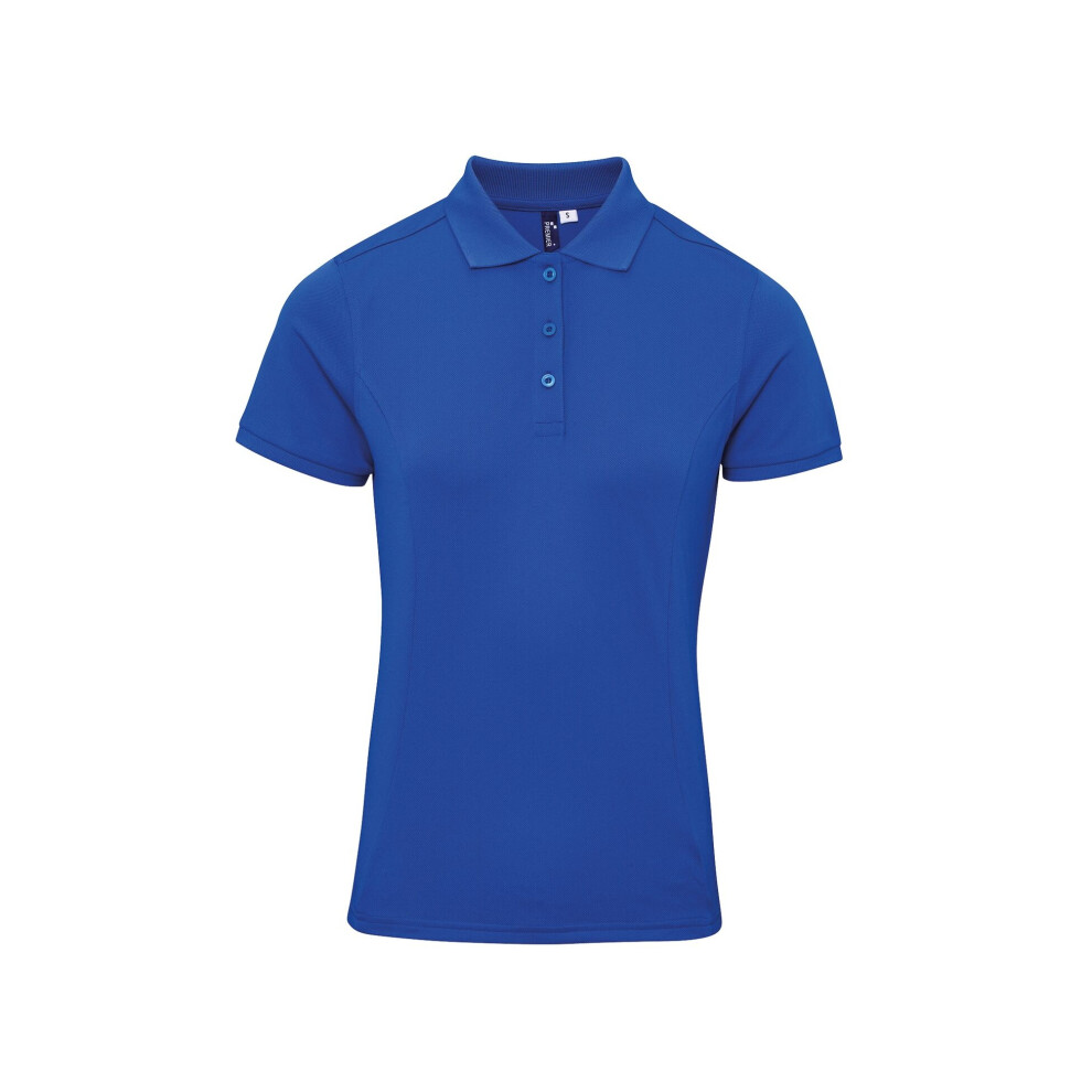 Premier (2Xl, Royal) Womens/Ladies Coolchecker Plus Piqu Polo With Coolplus