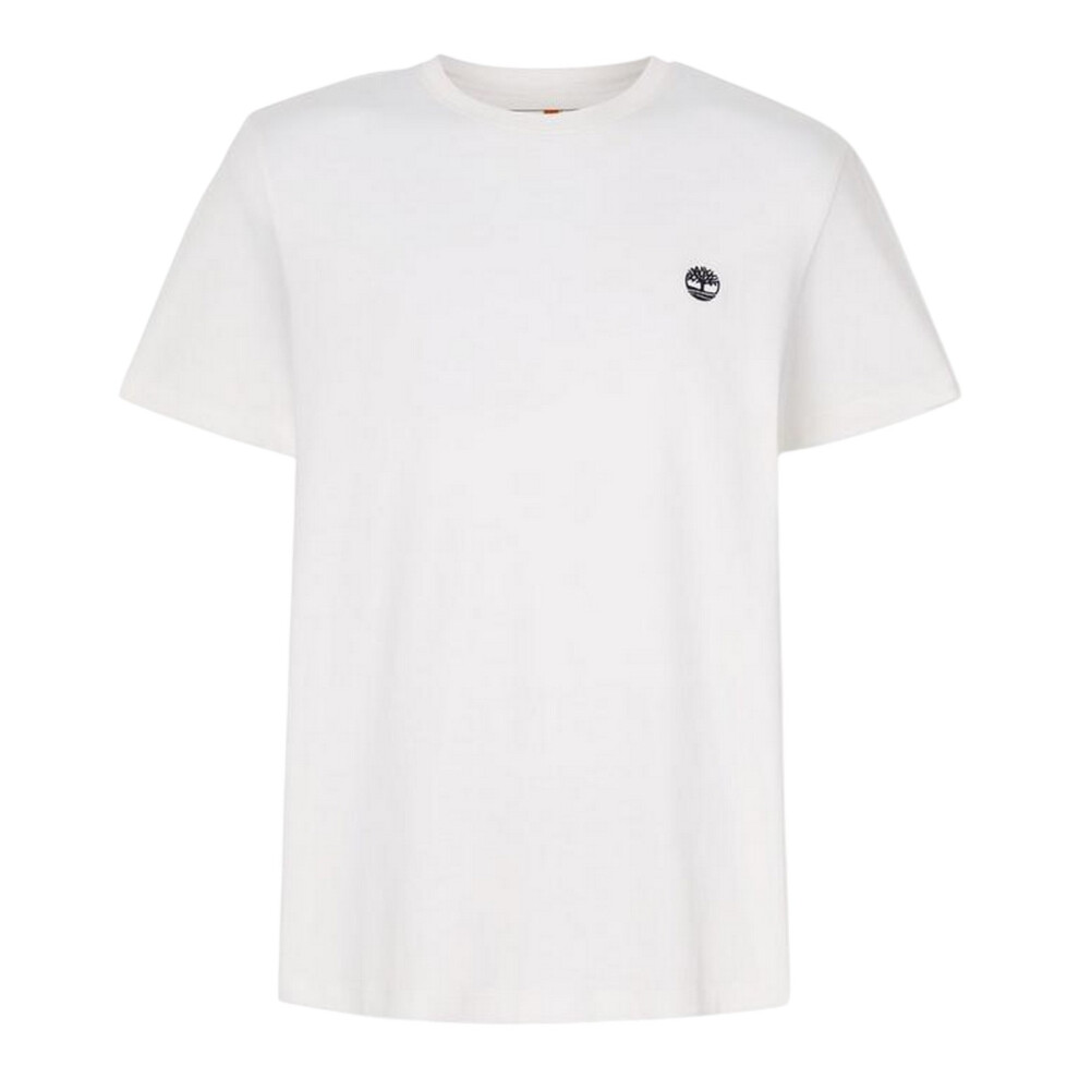 Timberland (M, White) Mens River Embroidered Crew Neck T-Shirt