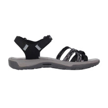 (5 UK, Black/Grey) Karrimor Womens/Ladies Salina Cross Strap Leather Walking Sandals