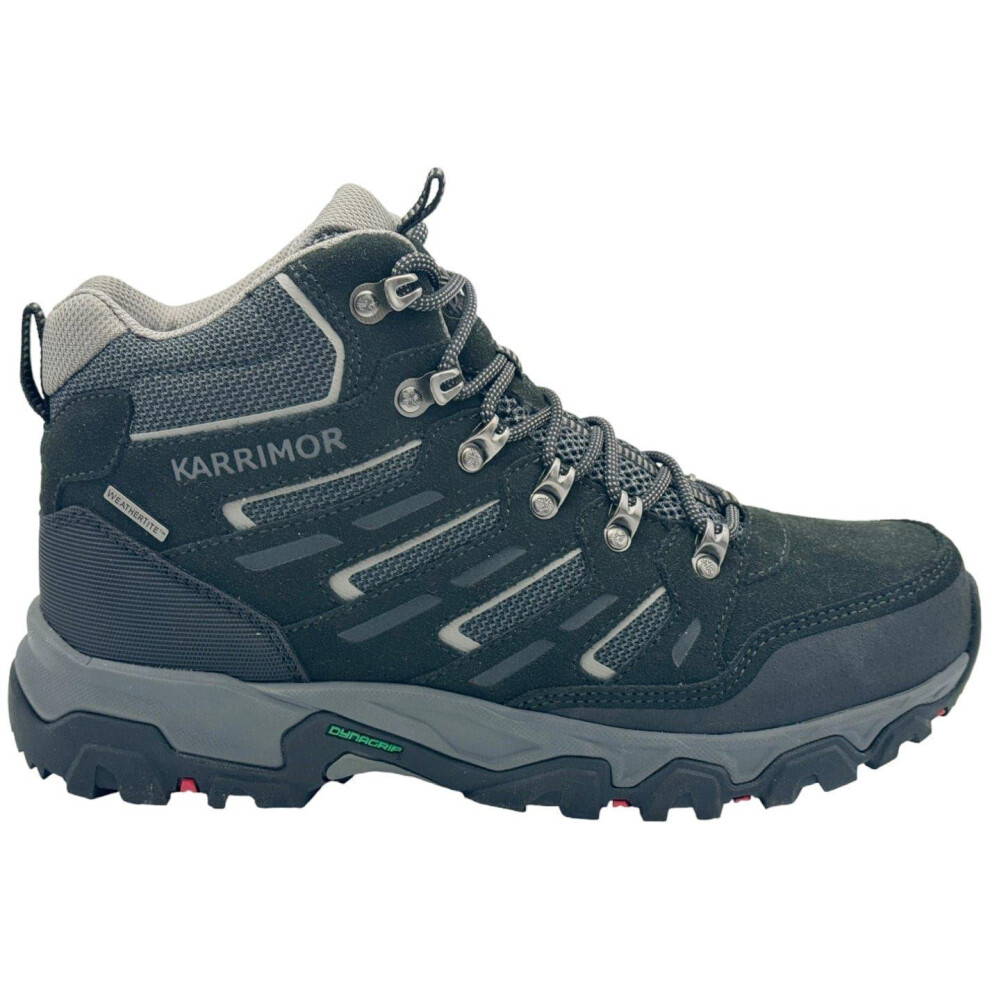 Karrimor (10.5 Uk, Black/Grey) Mens Mount Mid Leather Waterproof Walking Boots
