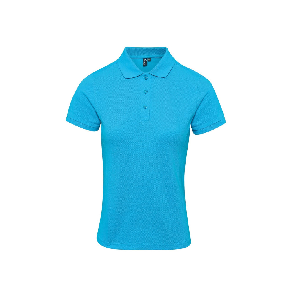 Premier (Xs, Turquoise) Womens/Ladies Coolchecker Plus Piqu Polo With Coolplus