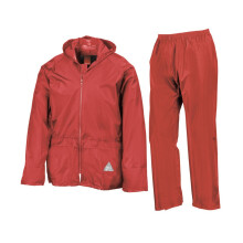 (M, Red) Result Unisex Adult Waterproof Jacket And Trousers Set