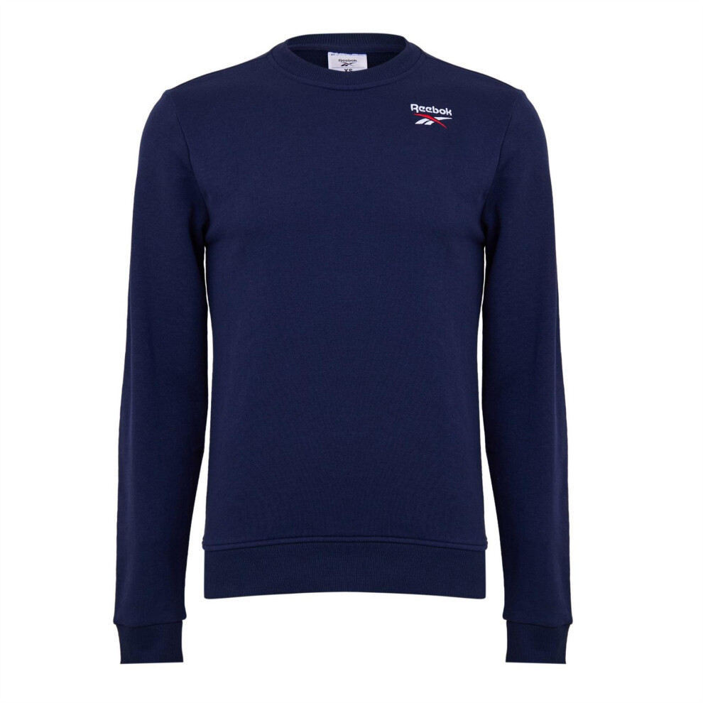 Reebok (M, Navy) Mens Identity Small Logo Sweatshirt