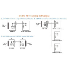 10X Module de Communication USB Vers Rs485 Convertisseur de Ligne Série Bidirectionnel Semi-Duplex