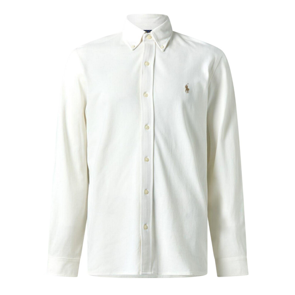 Ralph Lauren (Xxl, Pale Cream) Mens Premium Cotton Button-Down Shirt