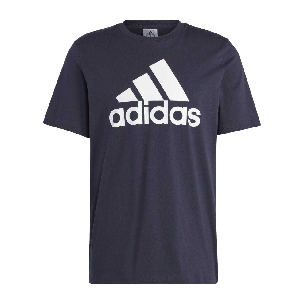 Adidas (M, Navy) Mens Big Logo T-Shirt
