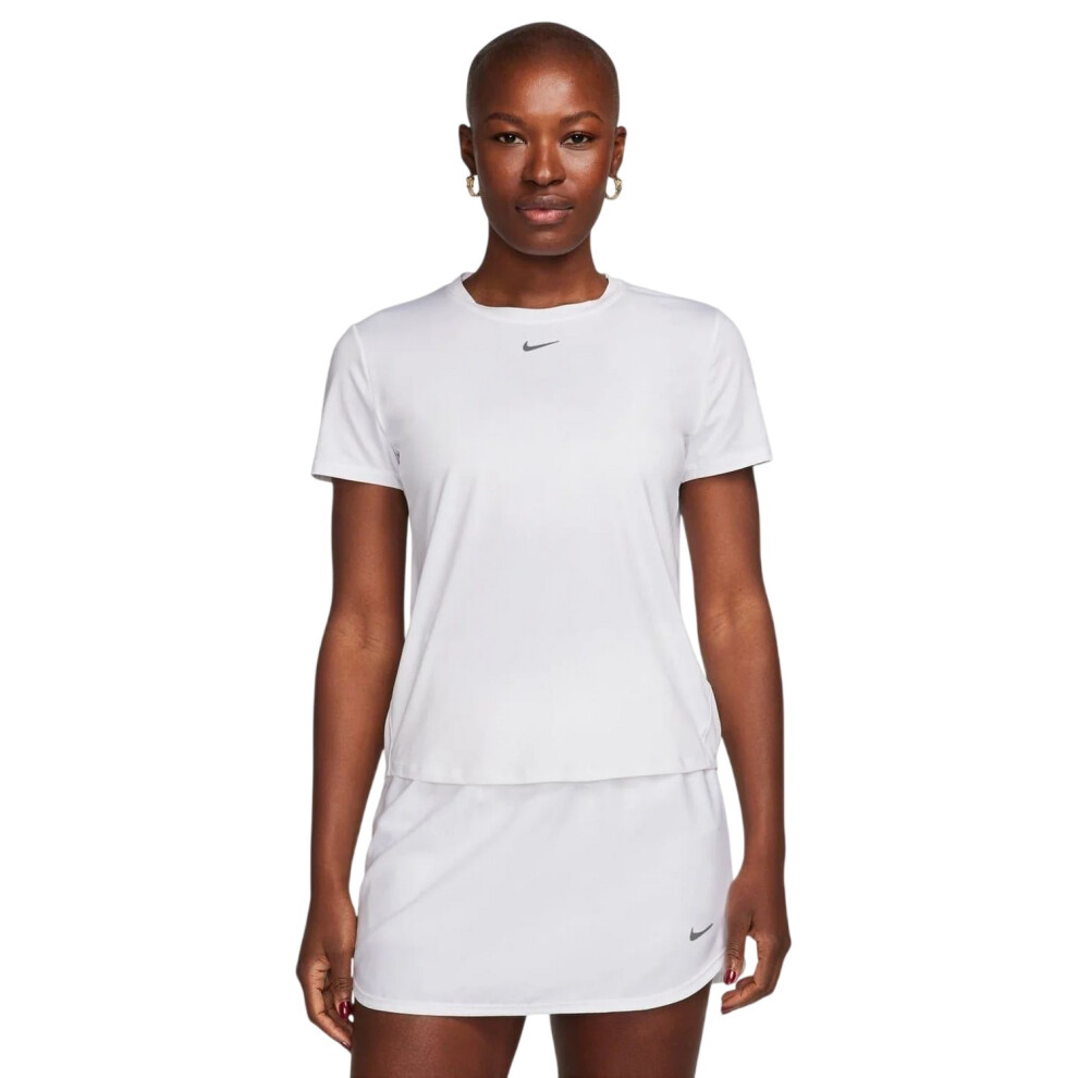 Nike (8 Uk, White) Womens/Ladies One Dri-Fit Standard Top