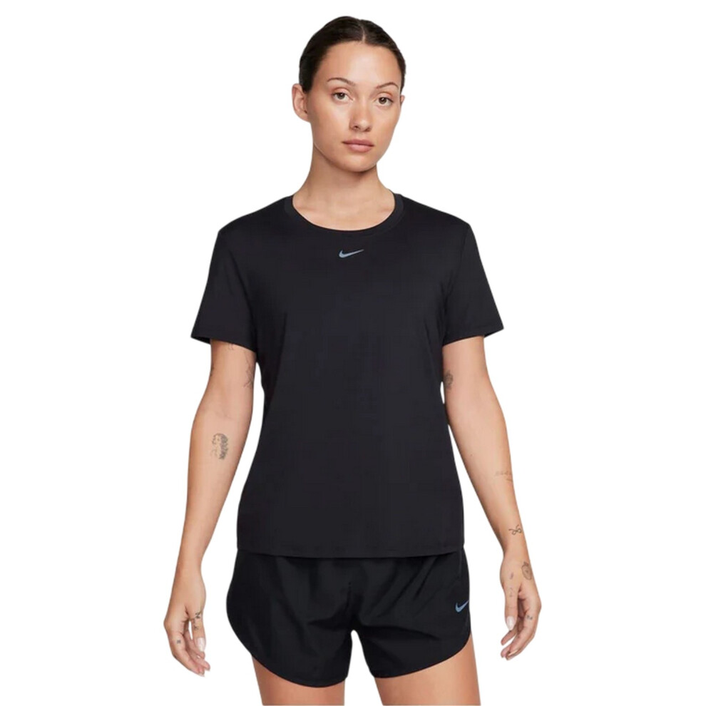 Nike (10 Uk, Black) Womens/Ladies One Dri-Fit Standard Top