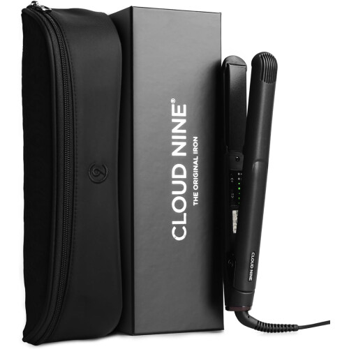 CLOUD NINE The Classic Original Iron Black, Hair Straighteners for Women, Professional Ceramic Straightener Gift Set