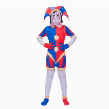 (Pomni, 140) The Amazing Digital Circus Cosplay Costume Jumpsuit Halloween Suit Mask