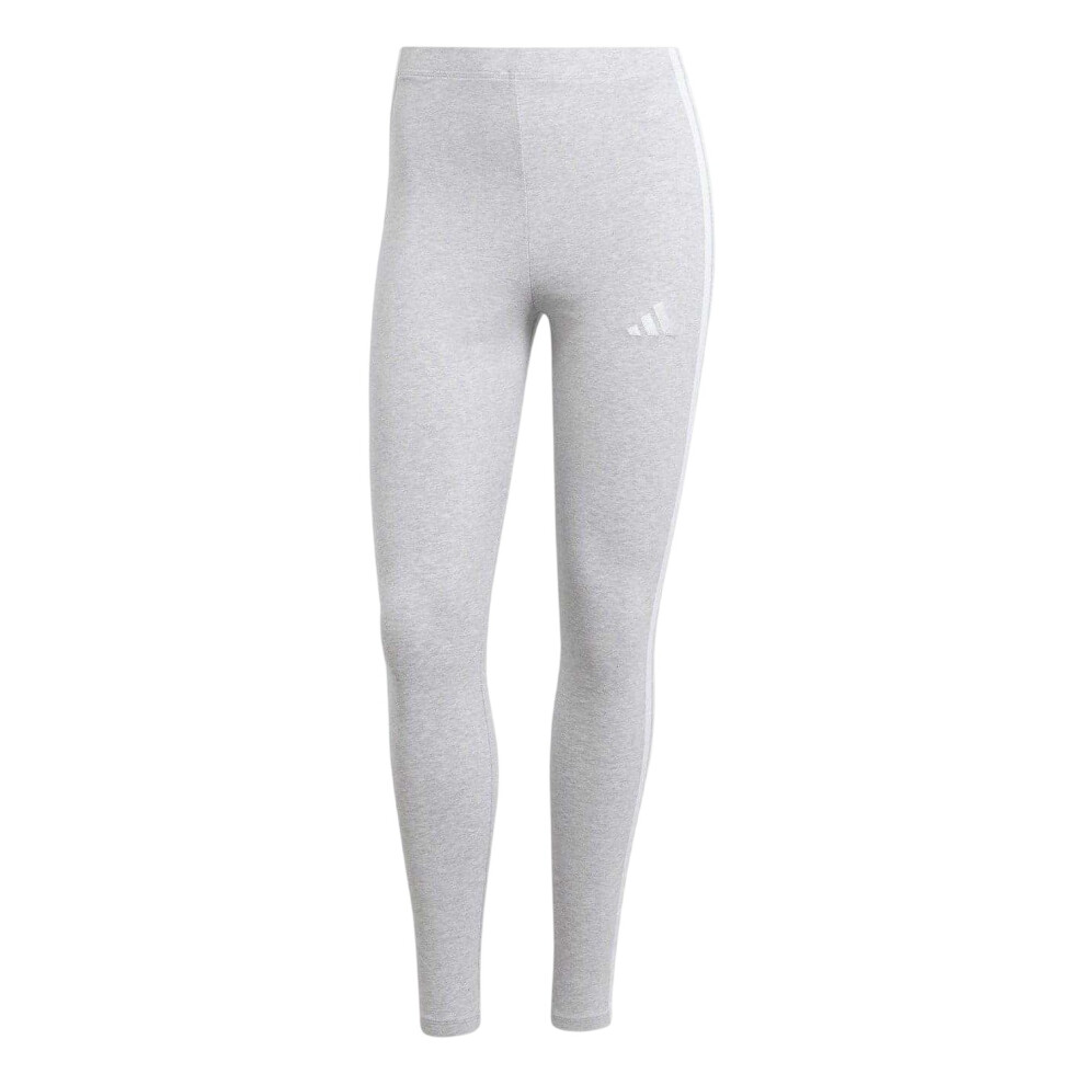 Adidas (0 Uk - 2 Uk, Medium Grey) Womens/Ladies 3 Stripes Workout Leggings