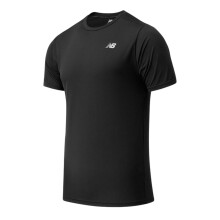 (S, Black) New Balance Mens Chest Logo Running T-Shirt