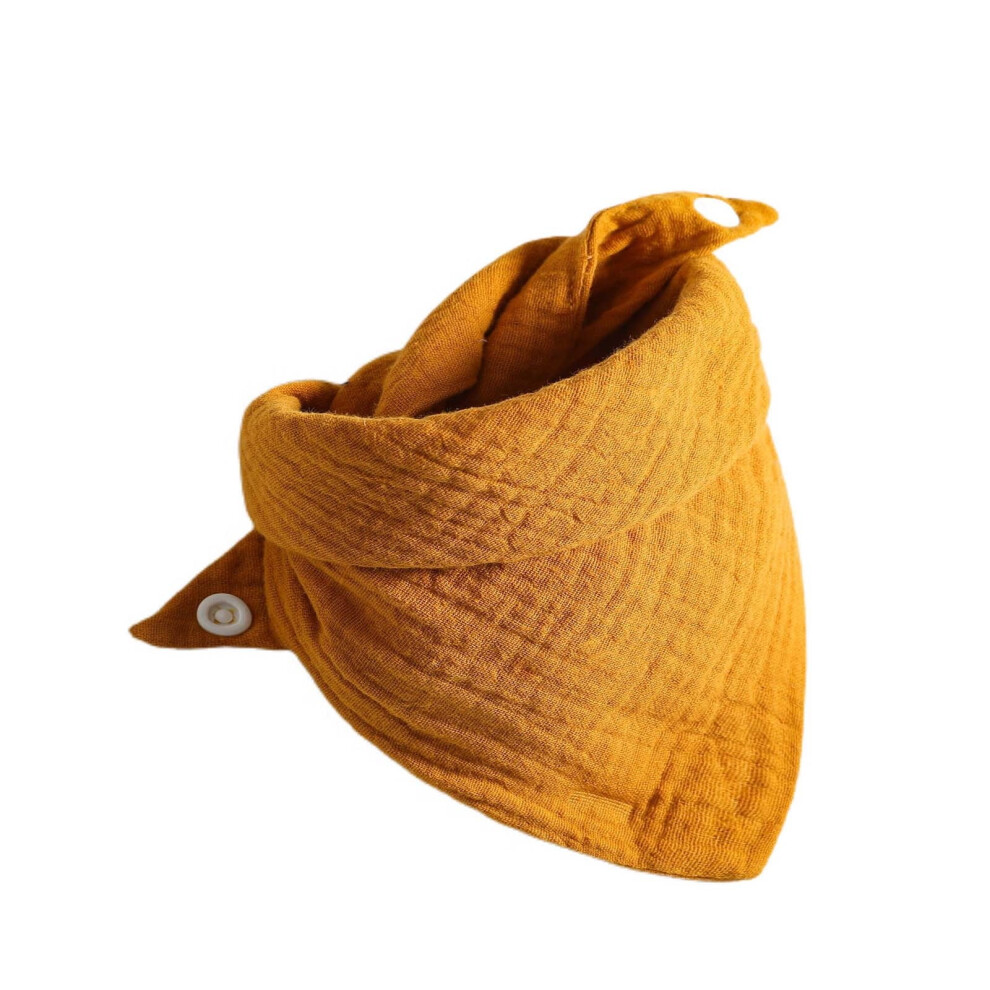 Baby gauze saliva towel double-layer bib with pocket