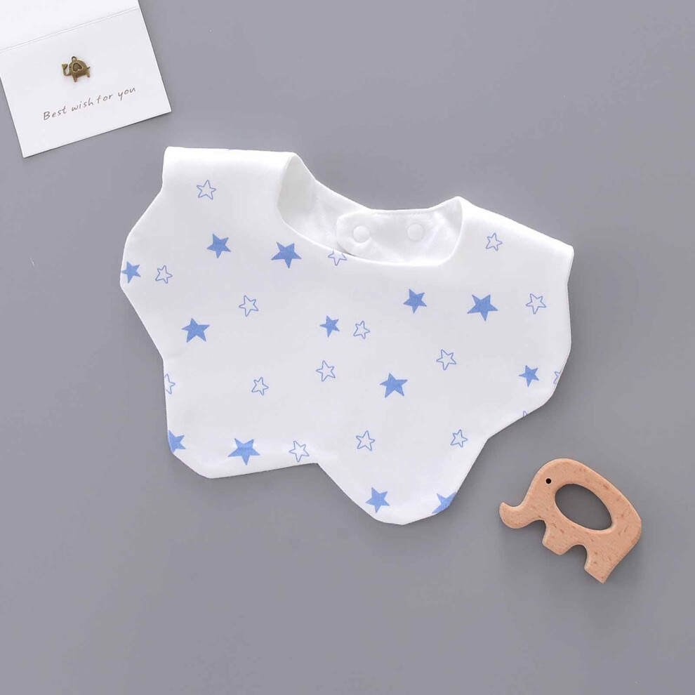 Baby bib rose cartoon print waterproof three-layer thickened