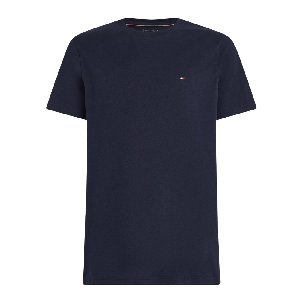 Tommy Hilfiger (Xxl, Desert Sky) Mens Embroidered Logo Crew Neck T-Shirt