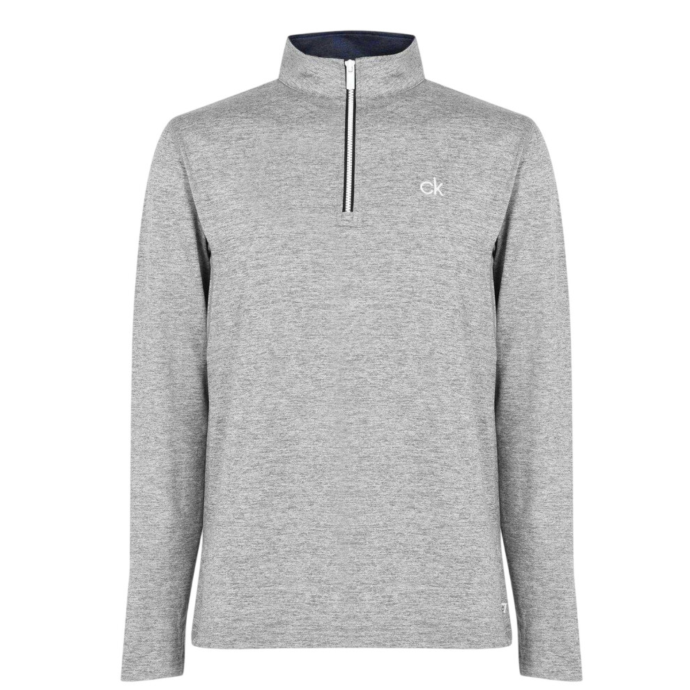 Calvin Klein (Xxl, Silver Marl) Mens Albany Half Zip Golf Sweatshirt