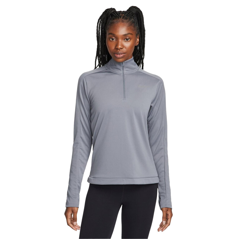 Nike (8 Uk, Smoke Grey) Womens/Ladies Swoosh Long-Sleeved Running Top