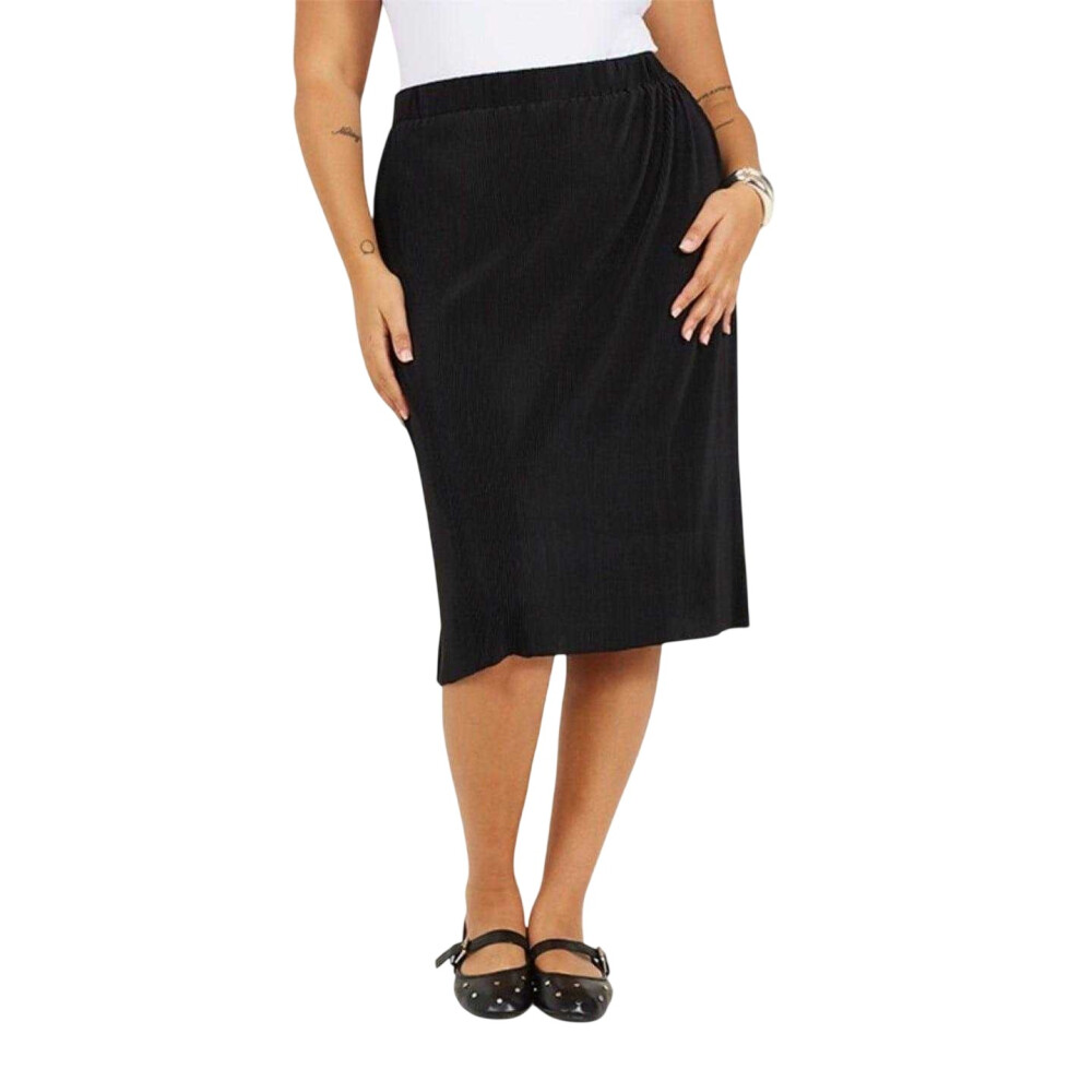 Brave Soul (18 Uk, Black) Womens/Ladies Plisse Midi Skirt