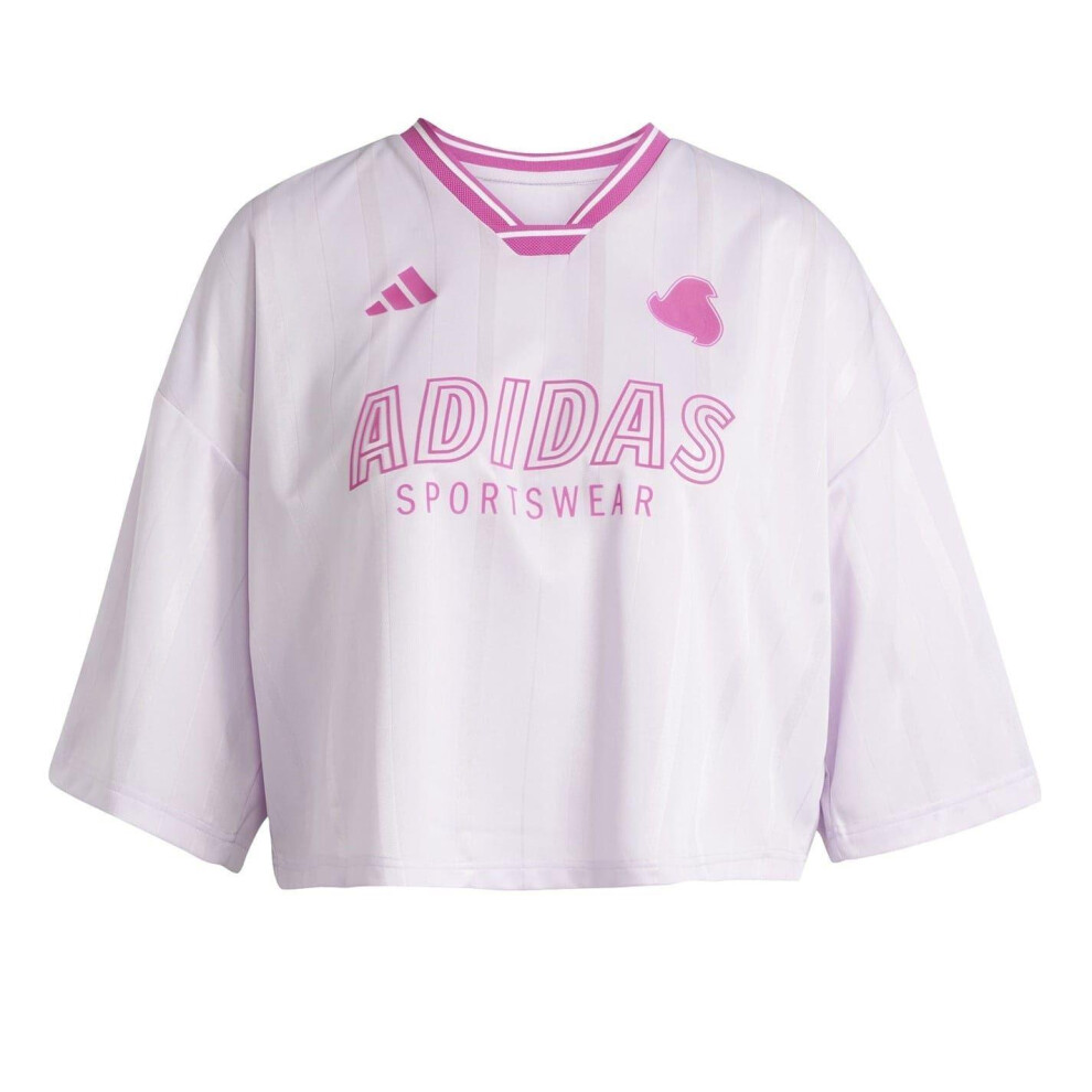 Adidas (12 Uk - 14 Uk, Ice Lavender) Womens/Ladies Tiro Oversized Jersey