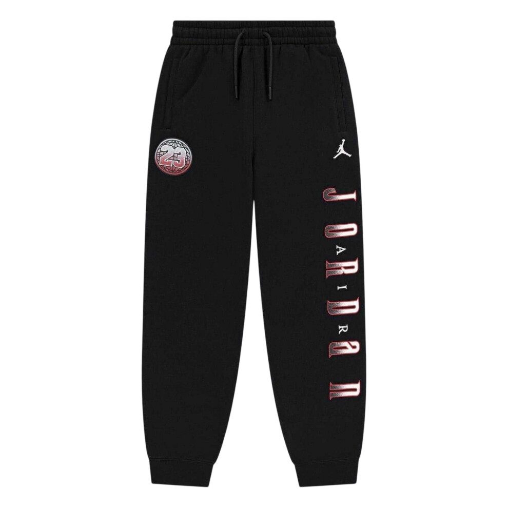 Nike (13 Years, Black) Childrens/Kids Air Jordan Fleece Graphic Print Joggers