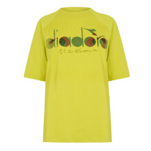 (8 UK, Yellow) Diadora Womens/Ladies Flowers Crew Neck Raglan T-Shirt