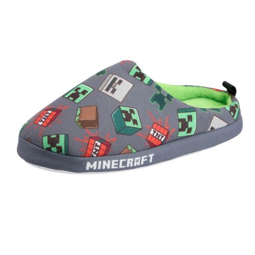 Minecraft (5 UK, Grey) Minecraft Boys Characters Slippers 2