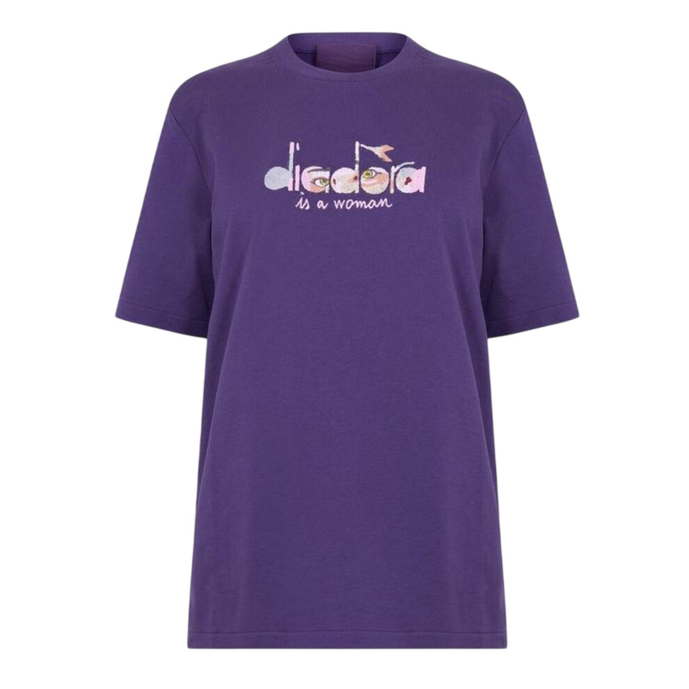 Diadora (10 Uk, Purple) Womens/Ladies Eye Crew Neck T-Shirt