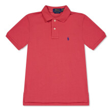 (7 Years, Light Red) Ralph Lauren Boys Custom Short-Sleeved Polo Shirt