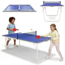 Table de ping-pong pliante intérieure - HYPERMOTION - HYP33 TABLE DE TENNIS - 136x75x65,5 cm - Plateau MDF 12 mm - Pliable et légère
