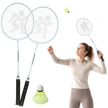 Kit de badminton récréatif - HYPERMOTION - Hypermotion - 2 raquettes 66 cm - Volant plastique - Conforme EN71