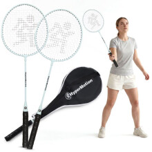 Kit de badminton récréatif - HYPERMOTION - Hypermotion - 2 raquettes 66 cm - Housse transport - Couleur sauge