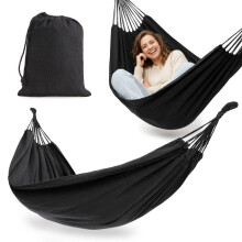 Hamac - HYPERMOTION - Bohemio - 200 150 cm - 50% algodón/50% poliéster - Ligero y plegable