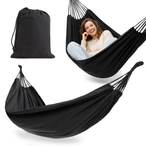 Hamac - HYPERMOTION - Bohème - 200  150 cm - 50% coton/50% polyester - Léger et pliable