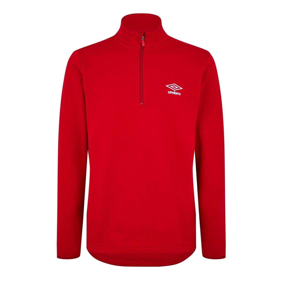 Umbro (S, Vermillion) Mens Club Essential Quarter Zip Regular Sweatshirt