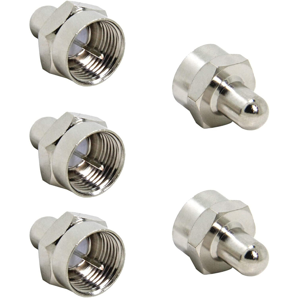 F-Type Coax Terminator Caps 75 Ohm 5-Pack 9336866785609