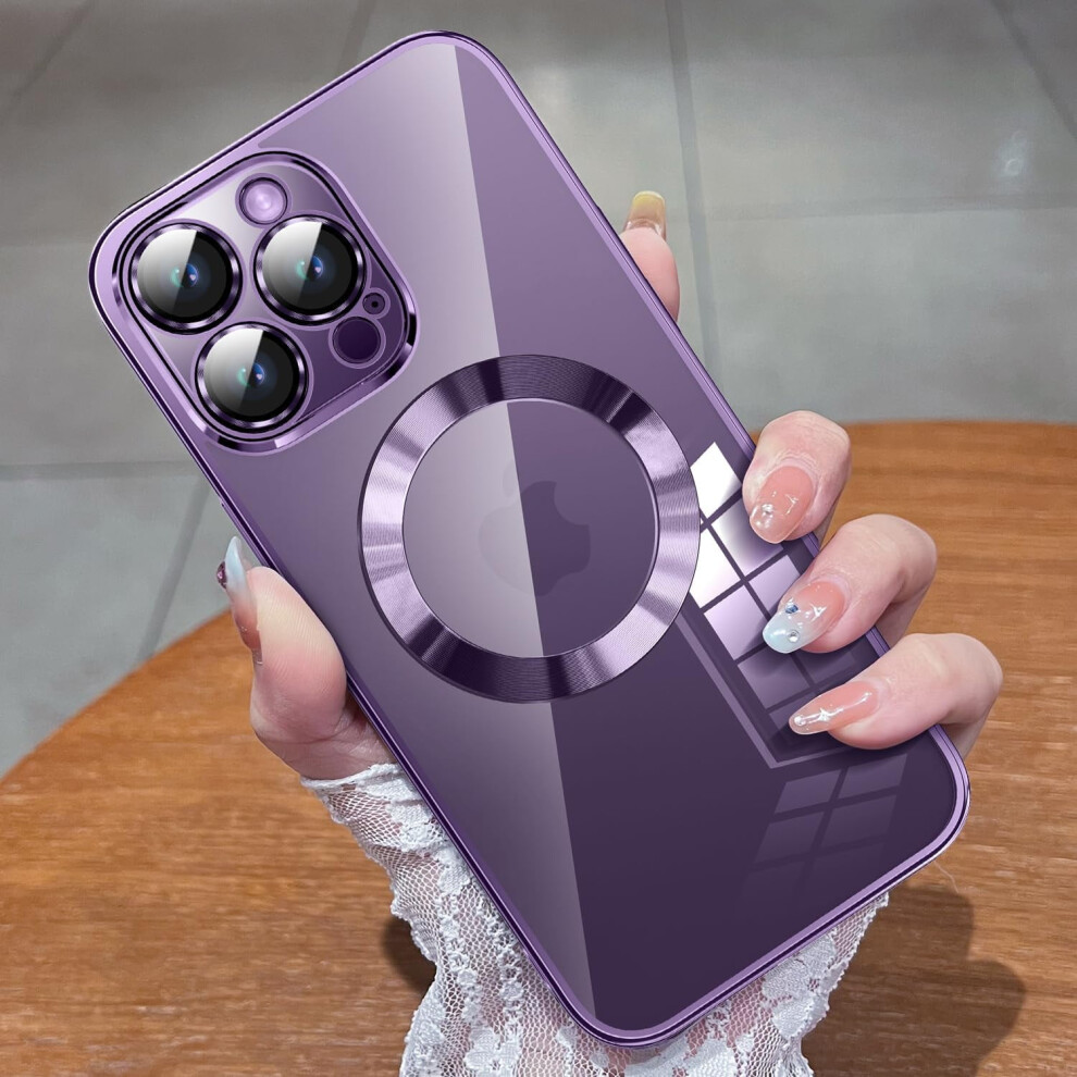 Magnetic Clear Case For Iphone 14 Pro Max With Lens 9336866786804