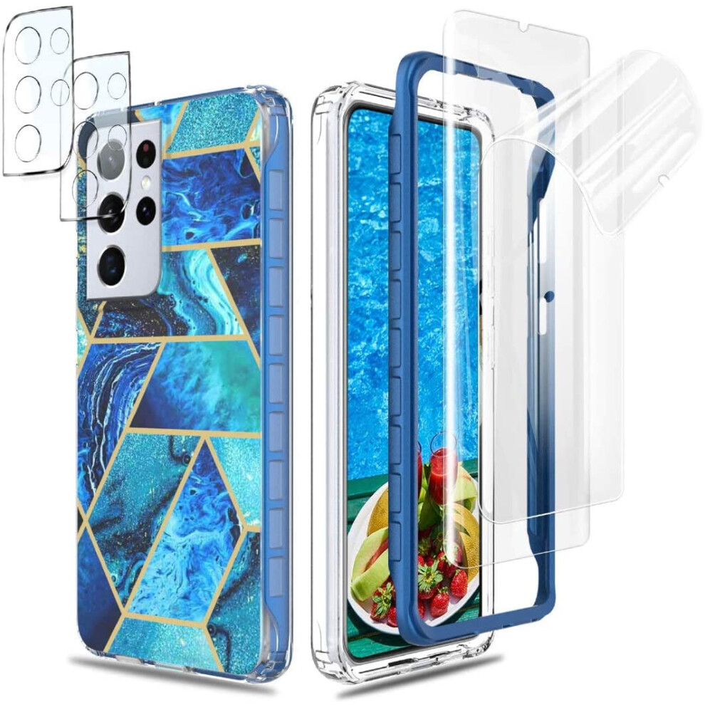 Samsung Galaxy S21 Ultra Case Marble Soft Silicone 9336866789126