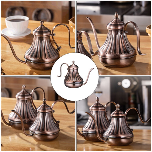Rustfritt stål kaffekoker med lang tut, 1 stk. 2