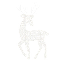 Décoration de Noël représentant un cerf et un élan, décoration de jardin créative avec panneau LED en forme de cerf