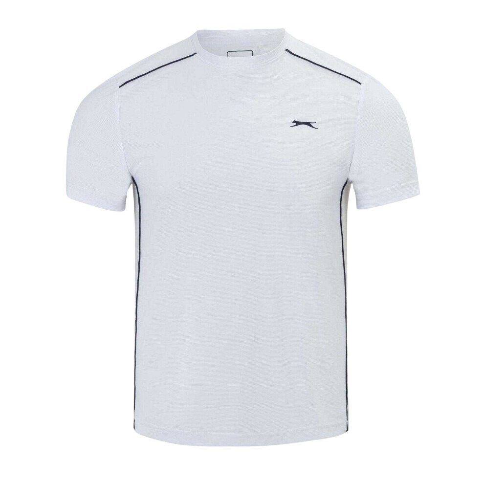 Slazenger (L, White) Mens Tech Performance Tennis T-Shirt