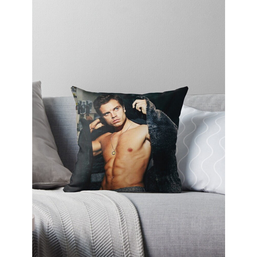 Sebastian Stan Pillow Cover 16X16 Inch Two-Sided 9336866799422