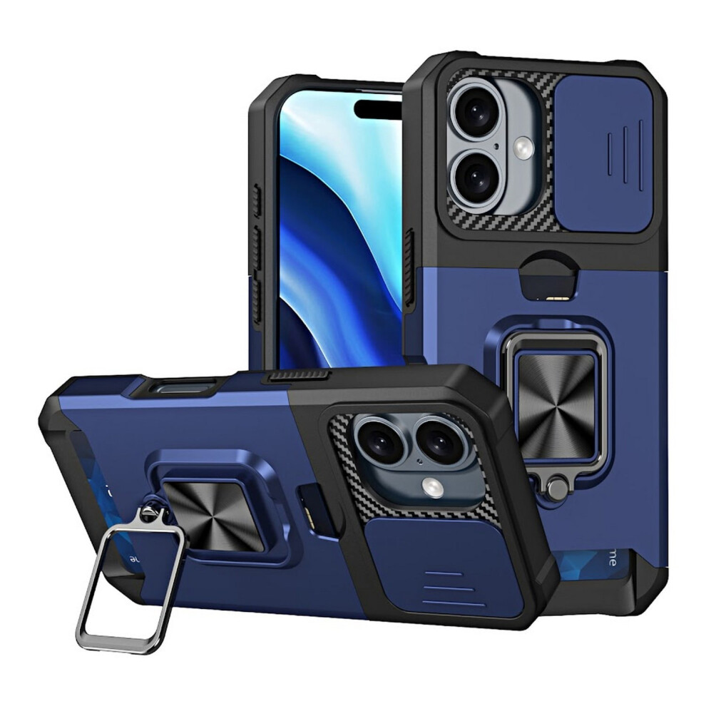 Iphone 16 (6.1") Phone Case With Card Holder And Kickstand 9336866799767