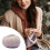 Wool scarf hat set medium coarse hand-woven 1 piece 4