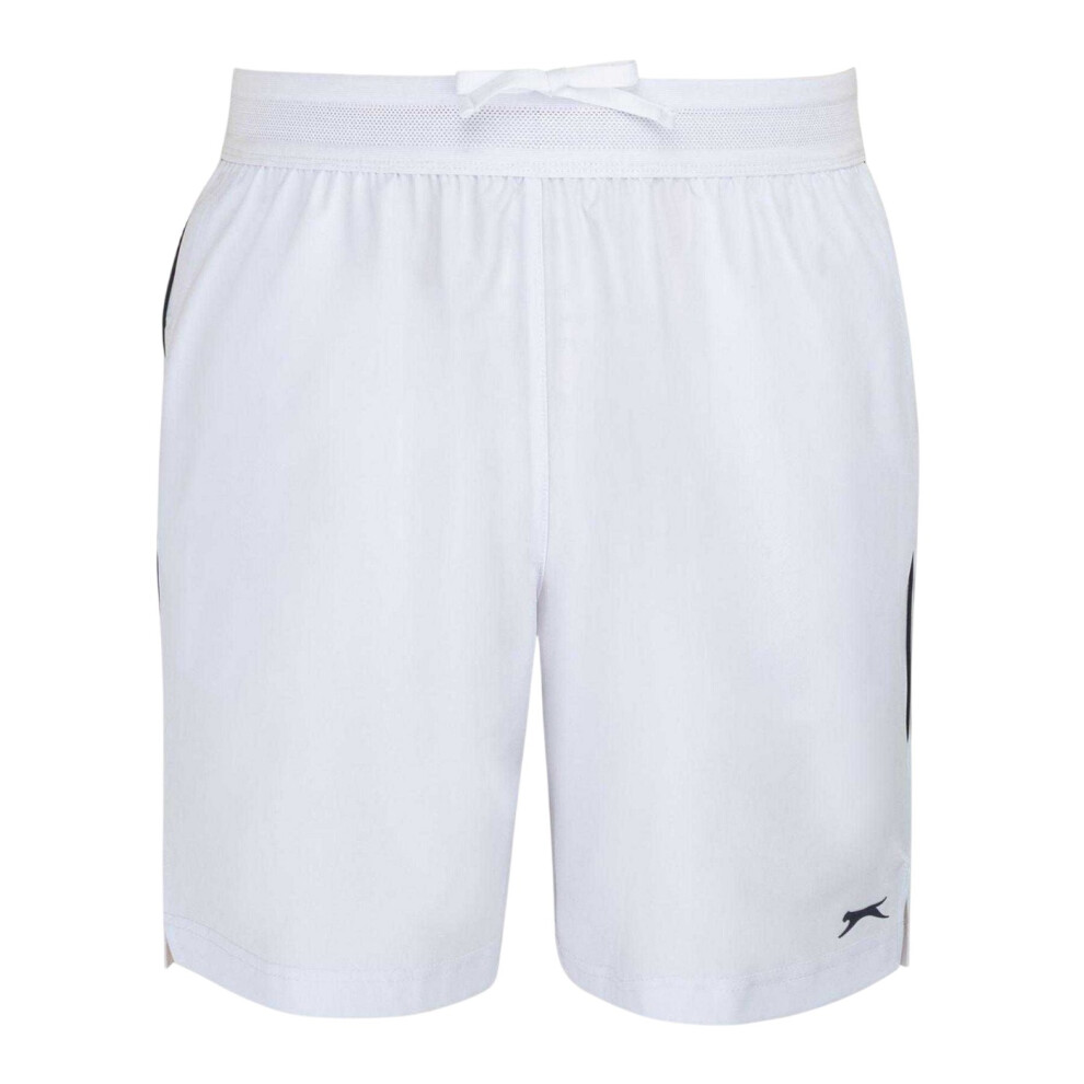 Slazenger (M, White) Mens Tech Contrast Tennis Shorts