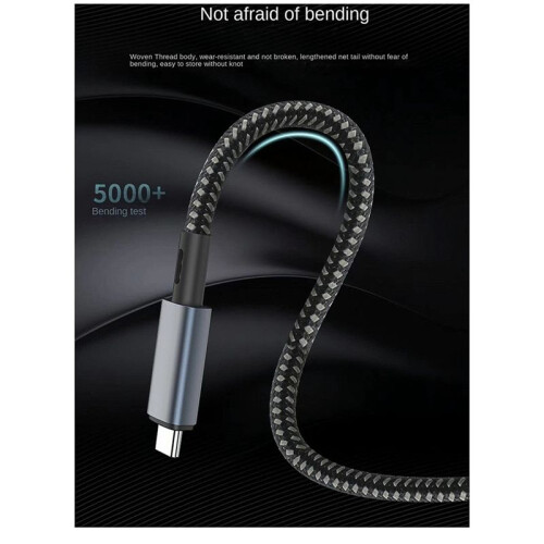 USB C Cable with LED Display Supports 8K Video 40Gbps 240W USB C Charging Cable 1