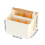 Portable craft storage caddy with handle and adjustable 3