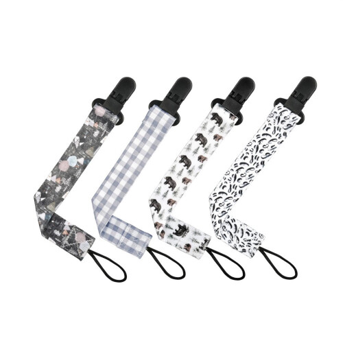 Pacifier Clip Unisex Graphic Print 4 Pack 1