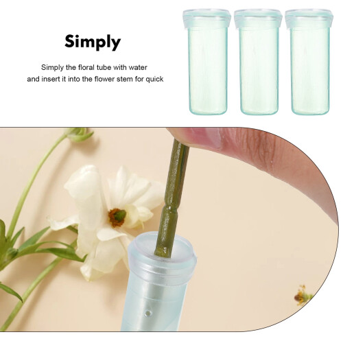 Flower storage tube for floral picks hydration 1 pack 2
